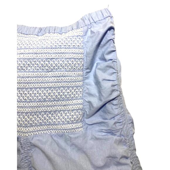 BIG SALE! Powder BLUE Dahlia Strapless Ruched Oxford Dress - Tanya Taylor - SM - Picture 7 of 9